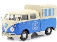 Cochesdemetal.es 1967 Volkswagen Type 2 T1 Pickup Food Truck Azul/Blanco 1:24 Motor Max 79576
