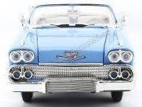 Cochesdemetal.es 1958 Chevrolet Impala Roadster Azul Claro 1:18 Motor Max 73112