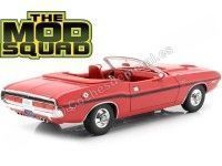 Cochesdemetal.es 1970 Dodge Challenger RT Convertible "The Mod Squad" Rallye Red 1:18 GreenLight 13565