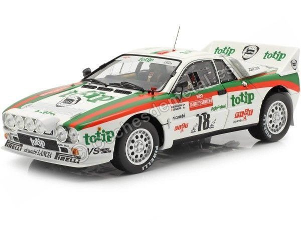 Cochesdemetal.es 1983 Lancia 037 Rally Nº18 Biasion/Siviero Rallye SanRemo 1:18 Kyosho 08306B