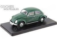 Cochesdemetal.es 1960 Volkswagen VW Escarabajo 1200 Standard Verde "Coches Inolvidables" 1:24 Editorial Salvat ES16