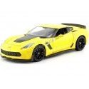 Cochesdemetal.es 2017 Chevrolet Corvette Z06 Amarillo 1:24 Welly 24085