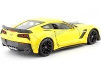 Cochesdemetal.es 2017 Chevrolet Corvette Z06 Amarillo 1:24 Welly 24085