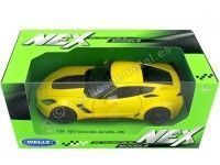 Cochesdemetal.es 2017 Chevrolet Corvette Z06 Amarillo 1:24 Welly 24085