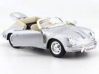 Cochesdemetal.es 1958 Porsche 356B Cabrio Gris 1:24 Welly 29390