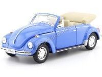Cochesdemetal.es 1960 Volkswagen VW Beetle Cabrio Light Blue 1:24 Welly 22091