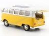 Cochesdemetal.es 1963 Volkswagen VW T1 Bus Amarillo/Beige 1:24 Welly 22095