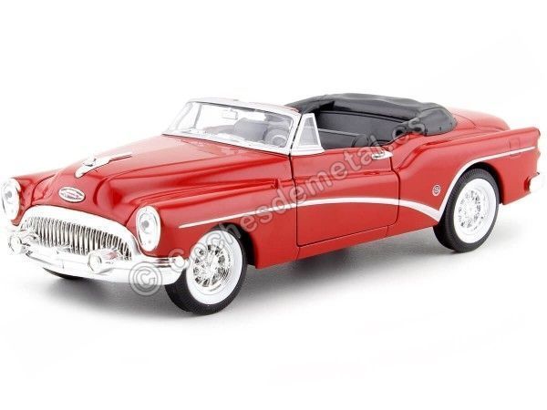 Cochesdemetal.es 1953 Buick Skylark Convertible Rojo 1:24 Welly 24027