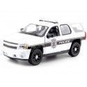 Cochesdemetal.es 2008 Chevrolet Tahoe Policia Blanco/Negro 1:24 Welly 22509