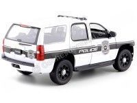 Cochesdemetal.es 2008 Chevrolet Tahoe Policia Blanco/Negro 1:24 Welly 22509