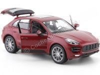 Cochesdemetal.es 2014 Porsche Macan Turbo Rojo Metalizado 1:24 Welly 24047