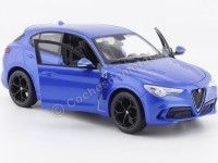 Cochesdemetal.es 2017 Alfa Romeo Stelvio Azul Metalizado 1:24 Bburago 21086