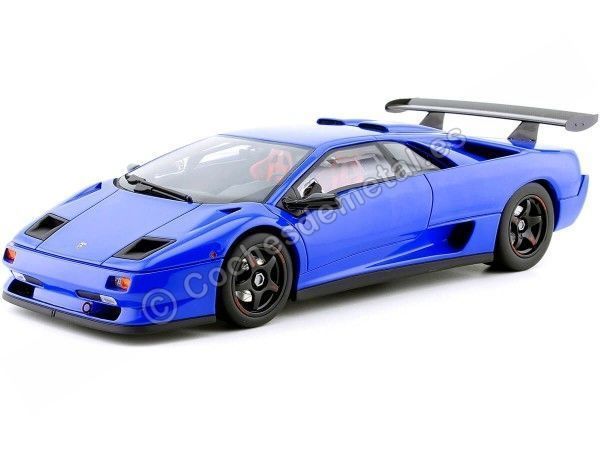 Cochesdemetal.es 2005 Lamborghini Diablo SVR Azul 1:18 Kyosho Samurai KSR18510BL