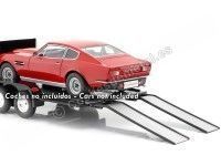 Cochesdemetal.es Remolque Cromado de dos Ejes para coche americano a Escala 1:18 Auto World AMM1166