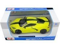 Cochesdemetal.es 2020 Chevrolet Corvette Stingray Coupe Z51 Amarillo 1:24 Maisto 31527