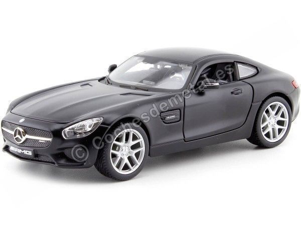 Cochesdemetal.es 2015 Mercedes-Benz AMG GT V8 C190 Turbo Matte Black Series 1:24 Maisto 31134