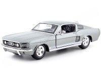 Cochesdemetal.es 1967 Ford Mustang GT Fastback Gris Metalizado 1:24 Maisto 31260