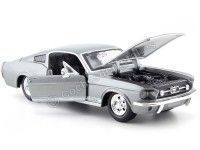Cochesdemetal.es 1967 Ford Mustang GT Fastback Gris Metalizado 1:24 Maisto 31260