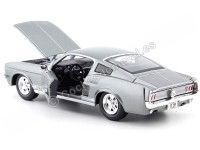 Cochesdemetal.es 1967 Ford Mustang GT Fastback Gris Metalizado 1:24 Maisto 31260