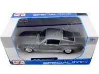 Cochesdemetal.es 1967 Ford Mustang GT Fastback Gris Metalizado 1:24 Maisto 31260