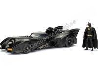 Cochesdemetal.es 1989 Batmobile Batman Returns con Figura de Batman Metal KIT 1:24 Jada Toys 30874