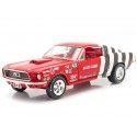 Cochesdemetal.es 1968 Ford Mustang Fastback "Sandy Elliot" Rojo/Blanco 1:18 Auto World AW259