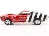 Cochesdemetal.es 1968 Ford Mustang Fastback "Sandy Elliot" Rojo/Blanco 1:18 Auto World AW259