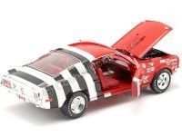 Cochesdemetal.es 1968 Ford Mustang Fastback "Sandy Elliot" Rojo/Blanco 1:18 Auto World AW259