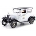 Cochesdemetal.es 1931 Ford Model A Tudor Police Car Blanco/Negro 1:18 Sun Star 6108