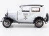 Cochesdemetal.es 1931 Ford Model A Tudor Police Car Blanco/Negro 1:18 Sun Star 6108