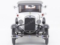 Cochesdemetal.es 1931 Ford Model A Tudor Police Car Blanco/Negro 1:18 Sun Star 6108