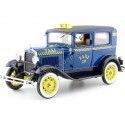 Cochesdemetal.es 1931 Ford Model A Tudor TAXI Car Azul/Amarillo 1:18 Sun Star 6107