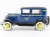 Cochesdemetal.es 1931 Ford Model A Tudor TAXI Car Azul/Amarillo 1:18 Sun Star 6107