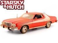 Cochesdemetal.es 1974 Ford Gran Torino "Starsky & Hutch" Sucio Rojo/Blanco 1:24 Greenlight 84121