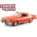 Cochesdemetal.es 1974 Ford Gran Torino "Starsky & Hutch" Sucio Rojo/Blanco 1:24 Greenlight 84121