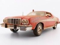 Cochesdemetal.es 1974 Ford Gran Torino "Starsky & Hutch" Sucio Rojo/Blanco 1:24 Greenlight 84121