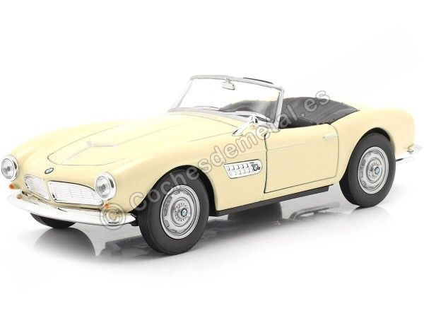 Cochesdemetal.es 1956 BMW 507 Cabriolet Beige 1:24 Welly 24097