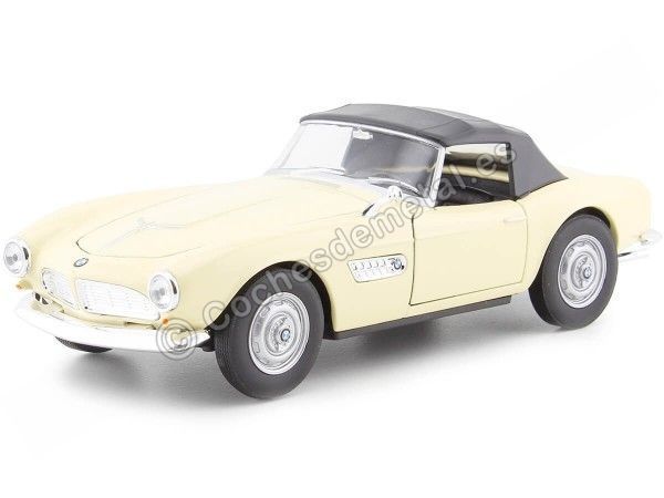 Cochesdemetal.es 1956 BMW 507 Soft Top Beige 1:24 Welly 24097