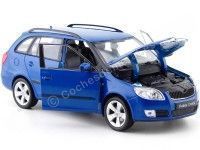 Cochesdemetal.es 2009 Skoda Fabia Combi II Azul Metalizado 1:24 Welly 22519