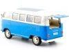 Cochesdemetal.es 1963 Volkswagen VW T1 Bus Azul/Beige 1:24 Welly 22095