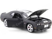 Cochesdemetal.es 2012 Dodge Challenger SRT Matte Black 1:24 Welly 24049