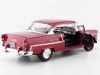 Cochesdemetal.es 1955 Chevrolet Bel Air Hard Top Custom Burdeos Bicapa 1:18 Motor Max 79002