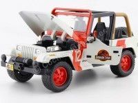 Cochesdemetal.es 1992 Jeep Wrangler "Jurassic World" White/Red 1:24 Jada Toys 97806/253253005