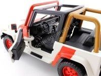 Cochesdemetal.es 1992 Jeep Wrangler "Jurassic World" White/Red 1:24 Jada Toys 97806/253253005