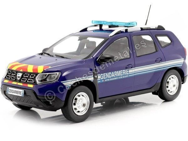 Cochesdemetal.es 2018 Dacia Duster MK II Gendarmería Azul 1:18 Solido S1804603