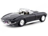 Cochesdemetal.es 1967 Chevrolet Corvette Convertible Black 1:24 Motor Max 73224