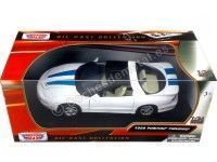 Cochesdemetal.es 1999 Pontiac Firebird White/Blue 1:24 Motor Max 73232