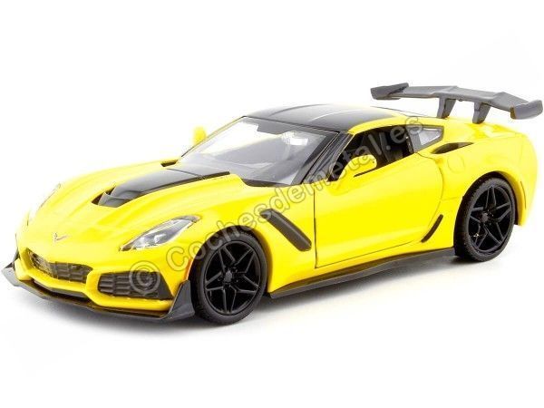 Cochesdemetal.es 2019 Chevrolet Corvette ZR1 Yellow 1:24 Motor Max 79356