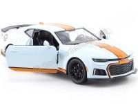 Cochesdemetal.es 2017 Chevrolet Camaro ZL1 "Gulf Edition" Blue/Orange 1:24 Motor Max 79656