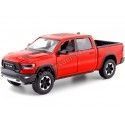 Cochesdemetal.es 2019 Dodge Ram 1500 Crew Cab Rebel Red 1:24 Motor Max 79358